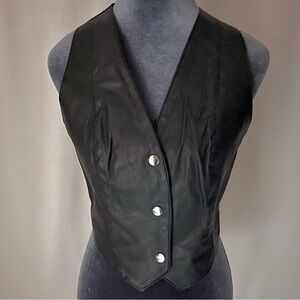Vintage Wilsons Leather Black Leather Vest